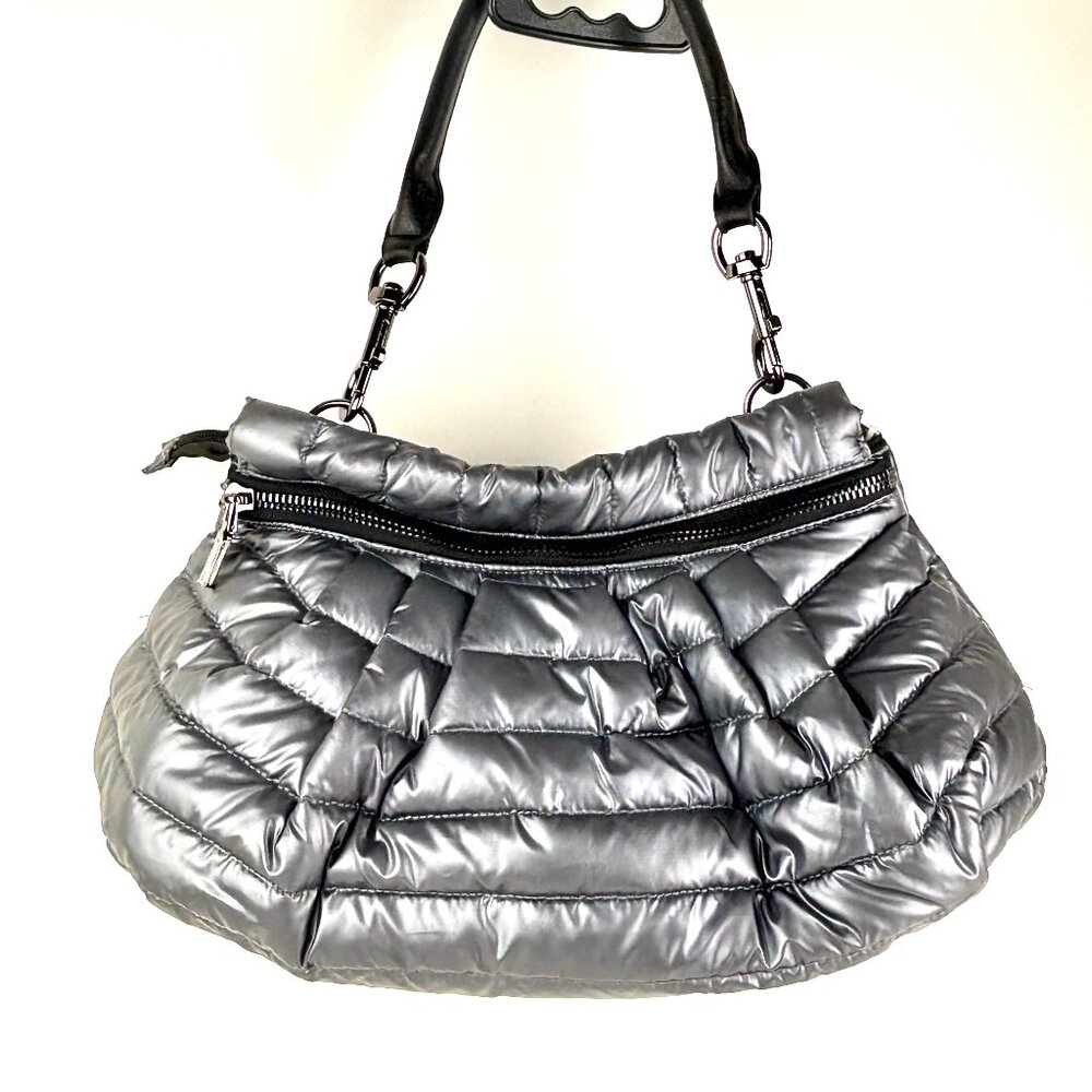 NWOT Think Royln Silver Puffy Quilted Shoulder Bag – Brand New, Never Used